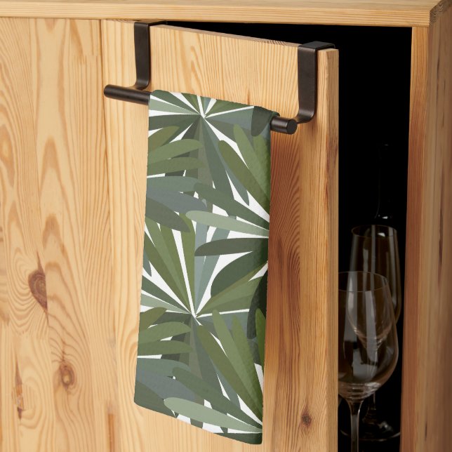 Linge De Cuisine Feuilles de lupin vert (Pliage en tiers)