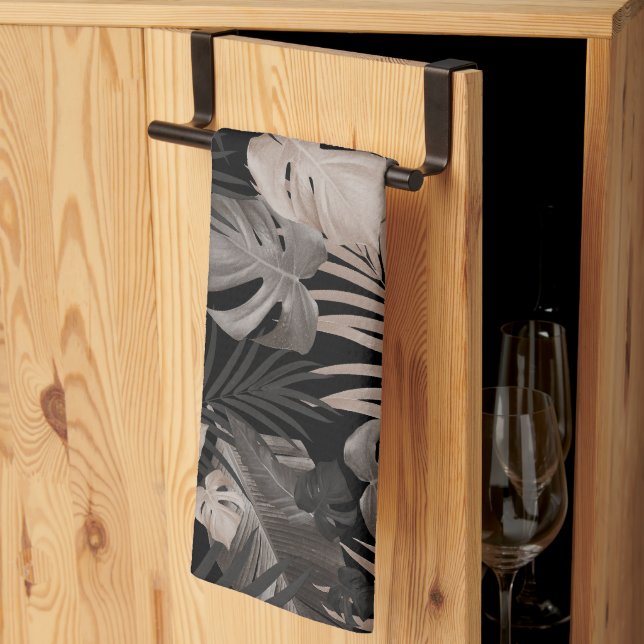 Linge De Cuisine Feuilles de nuit de la Jungle tropicale 8 - Répéte (Pliage en tiers)