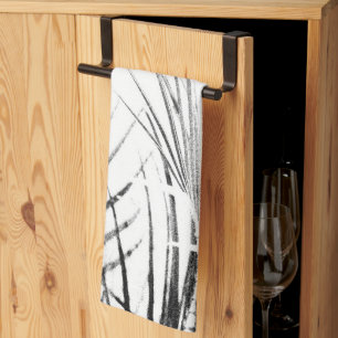 Linge De Cuisine Feuilles de palmier minimalisme esquisse