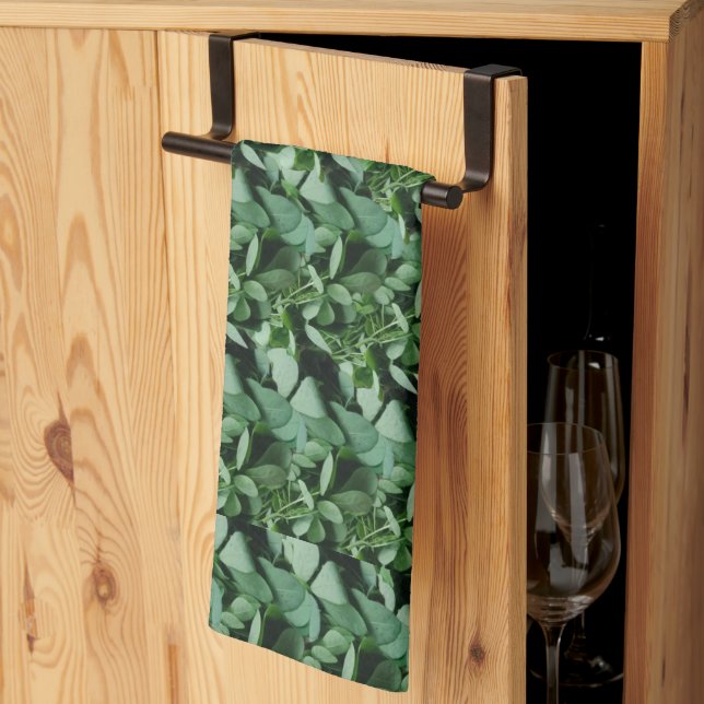 Linge De Cuisine Feuilles de Tora verte (Pliage en tiers)