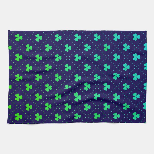 Linge De Cuisine Feuilles de trèfle motif de la Saint-Patrick-53223 (Horizontal)