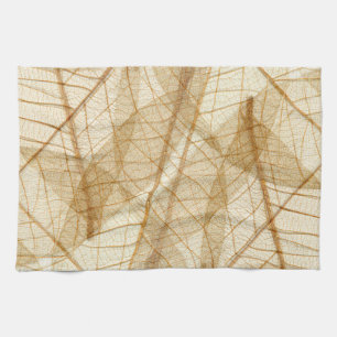 Linge De Cuisine Feuilles en dentelle beige crème pâle