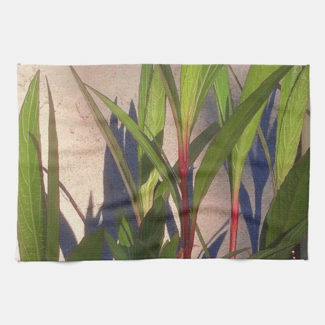 Linge De Cuisine Feuilles et ombres (Horizontal)