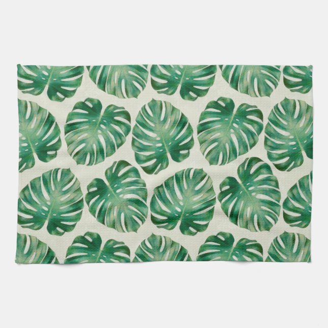 Linge De Cuisine Feuilles Monstera (Horizontal)