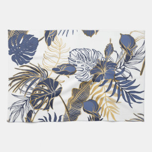Linge De Cuisine Feuilles tropicaux, arrière - plan sans couture da
