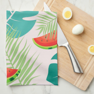 Linge De Cuisine Feuilles tropicaux et pastèques