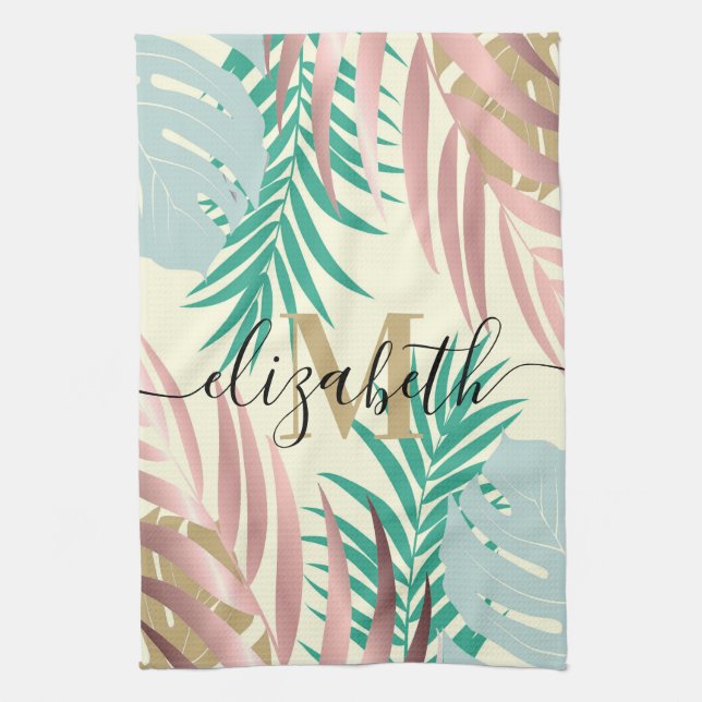 Linge De Cuisine Feuilles tropicaux mignons (Vertical)