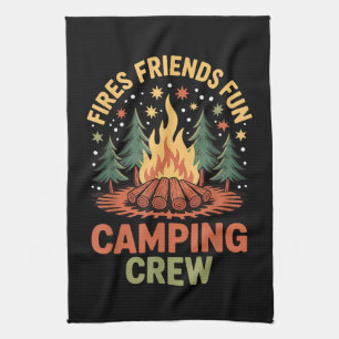 Linge De Cuisine Feux de camp amis plaisir
