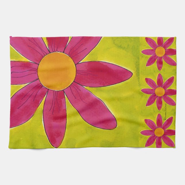 Linge De Cuisine Field of Daisies - American MoJo Kitchen Towel (Horizontal)