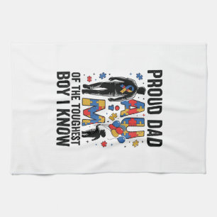 Linge De Cuisine Fier papa Autisme Garçon le plus dur Design vector