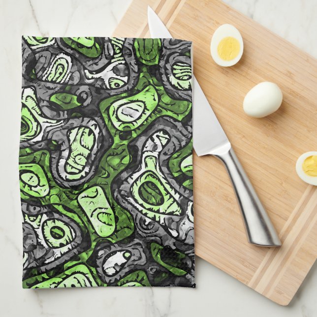 Linge De Cuisine Fier trippy grunge funky abstrait agender Pride (Quart Plié)