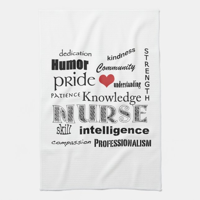 Linge De Cuisine Fierté-Attributs d'infirmière+coeur rouge (Vertical)