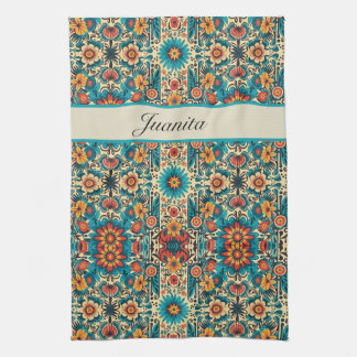 Linge De Cuisine Fiesta Blooms, personnalisable