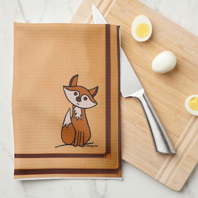 Linge De Cuisine figdewdrops Fig the fox kitchen towel (Quart Plié)