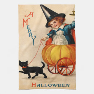 Linge De Cuisine Fille & Chat Noir