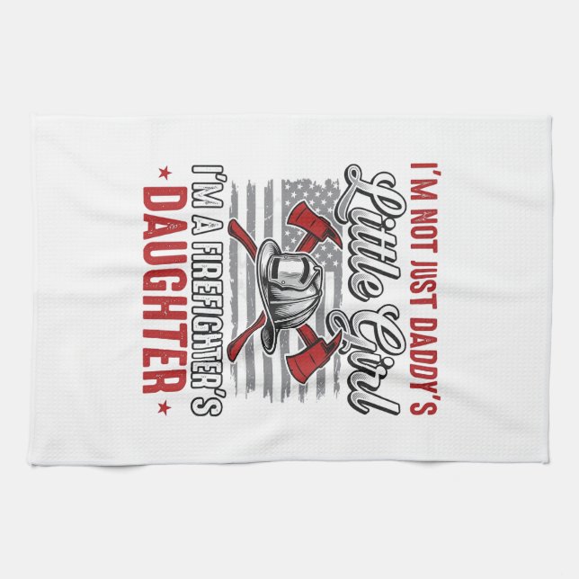 Linge De Cuisine Fille de pompier vintage (Horizontal)
