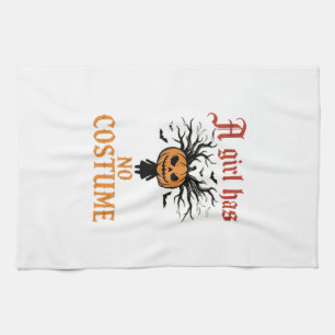 Linge De Cuisine Fille d'Halloween n'a pas de costume de citrouille