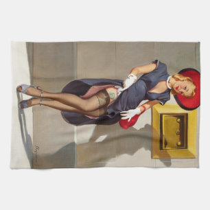 Linge De Cuisine Fille Pin-Up Rétro