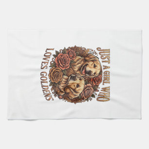 Linge De Cuisine Fille qui aime simplement les roses pour chiens Go