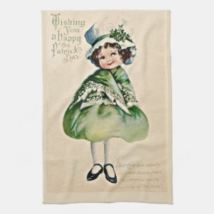 Linge De Cuisine Fille Vintage de la Saint Patrick