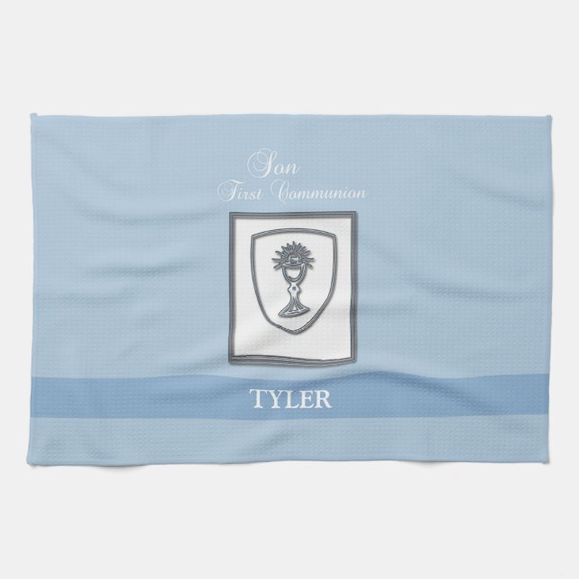 Linge De Cuisine Fils, Calice en Argent pour Première Communion (Horizontal)