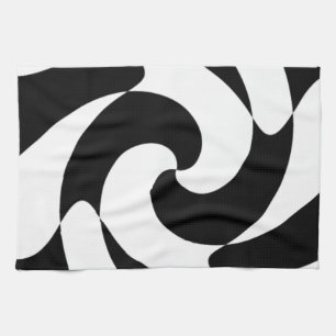Linge De Cuisine Fils Noir Et Blanc