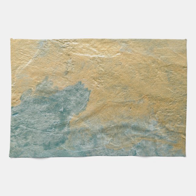 Linge De Cuisine Finition fausse turquoise cuivre (Horizontal)