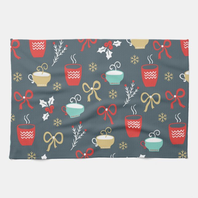 Linge De Cuisine Fir De Noël Branche Et Coupes (Horizontal)
