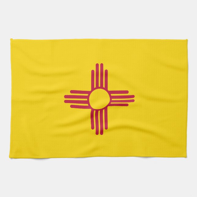 Linge De Cuisine Flag du Nouveau-Mexique (Horizontal)