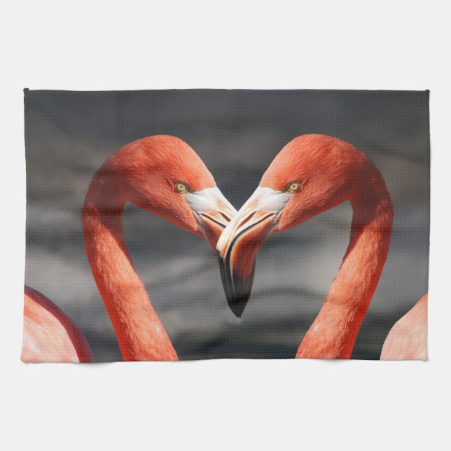 Linge De Cuisine Flamant de la Saint-Valentin (Horizontal)