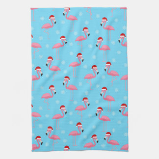 Linge De Cuisine Flamant rose Noël