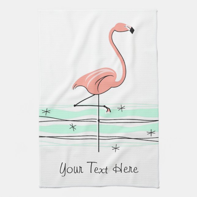 Linge De Cuisine Flamant rose Ocean Toit de cuisine (Vertical)