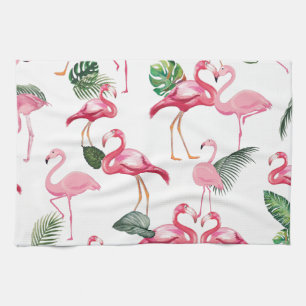 Linge De Cuisine Flamants roses Love Motif