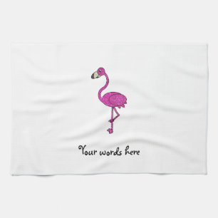 Linge De Cuisine Flamingo parties scintillant rose