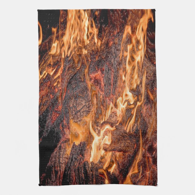 Linge De Cuisine Flamme orange (Vertical)