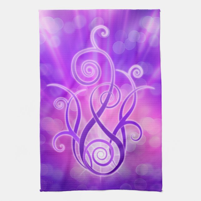 Linge De Cuisine Flamme violette / Feu violet (Vertical)