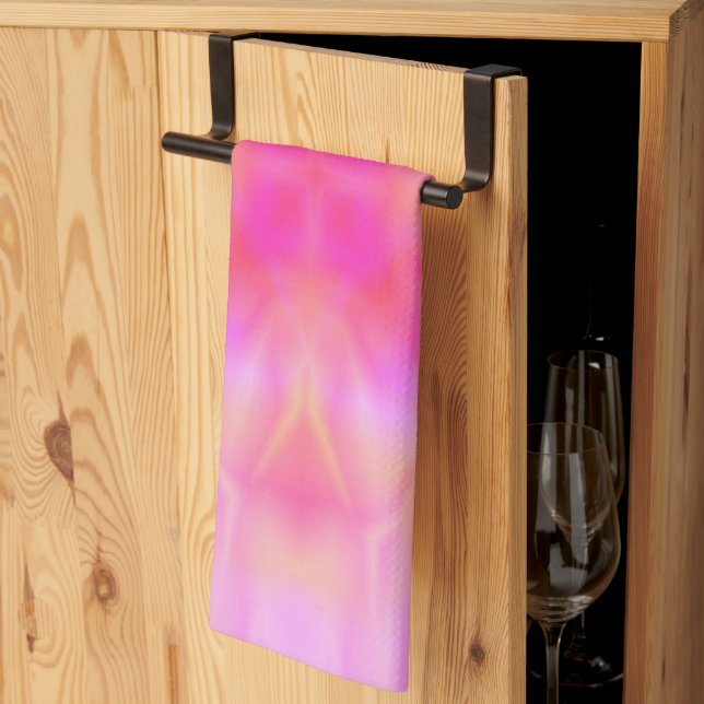 Linge De Cuisine Flèche rose (Pliage en tiers)