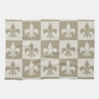 Linge De Cuisine Fleur beige de lis
