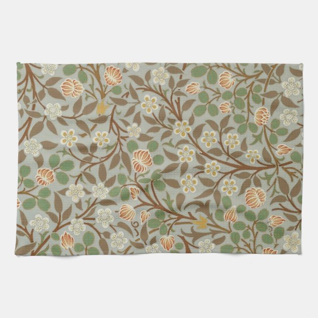 Linge De Cuisine Fleur botanique de trèfle William Morris (Horizontal)