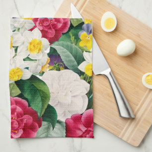 Linge De Cuisine Fleur botanique vintage florale
