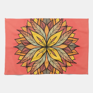 Linge De Cuisine Fleur colorée Mandala Fun Kaleidoscopique Abstrait