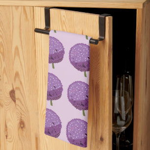 Linge De Cuisine Fleur d'Allium Violet Floral Nouvel Arrivant