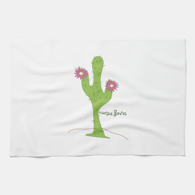 Linge De Cuisine Fleur de cactus (Horizontal)