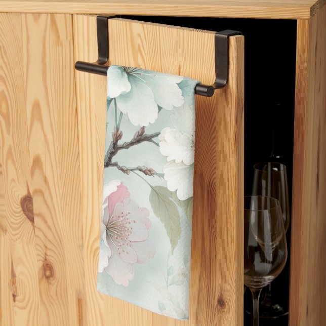Linge De Cuisine Fleur de Cerisier (Pliage en tiers)