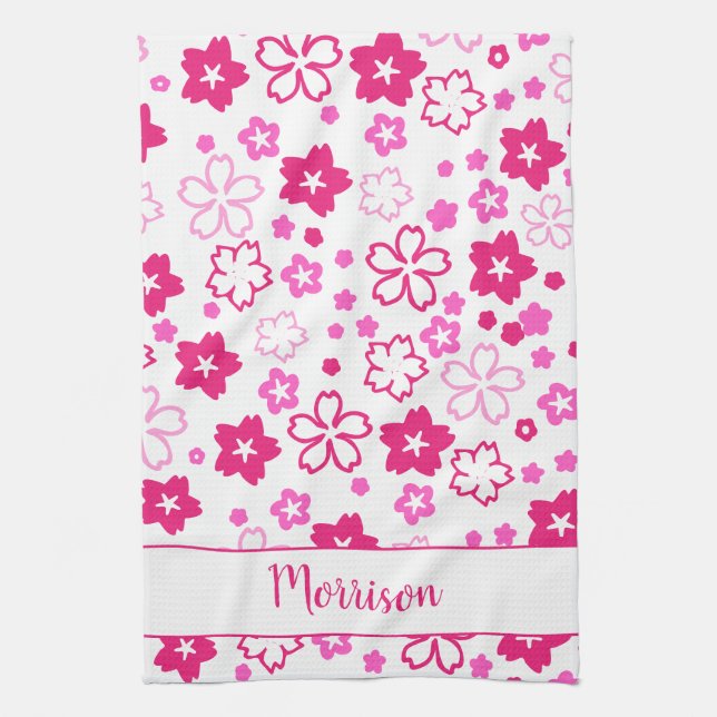 Linge De Cuisine Fleur de cerisier rose sakura cuisine (Vertical)