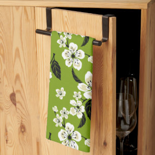 LINGE DE CUISINE FLEUR DE CERISIER - SAKURA (THÉ VERT MATCHA)