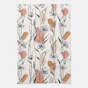 Linge De Cuisine Fleur de ligne vibrant 