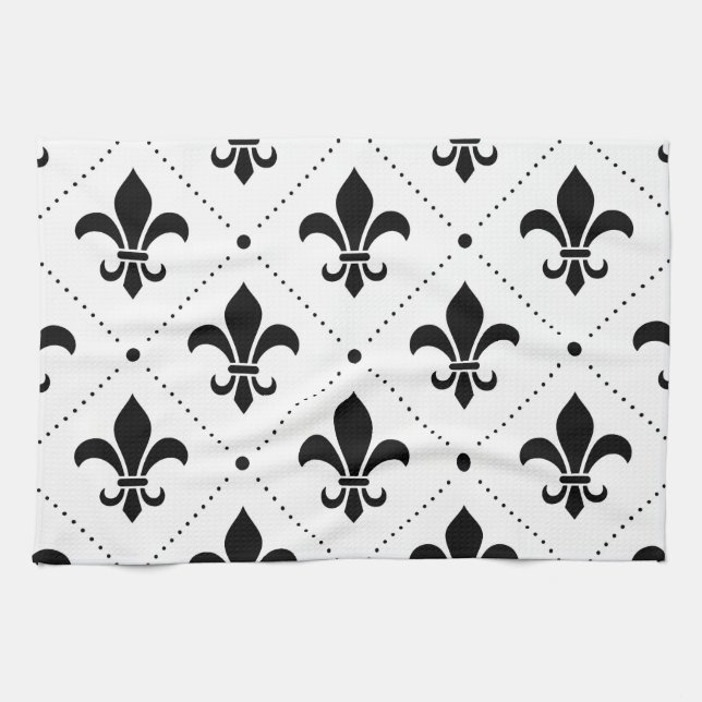 Linge De Cuisine Fleur De Lis Pattern (Horizontal)