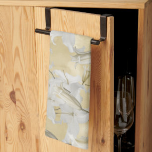 Linge De Cuisine Fleur de Lys Blanche Glam 3a