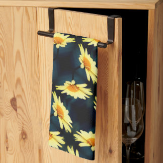 Linge De Cuisine Fleur de marguerite jaune gros Motif